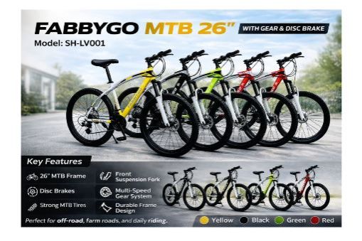 💎 EXCLUSIVE OFFER 💎- A  1 pc fabbygo mtb size 26 at affordable price and of very high quality perfect for adults