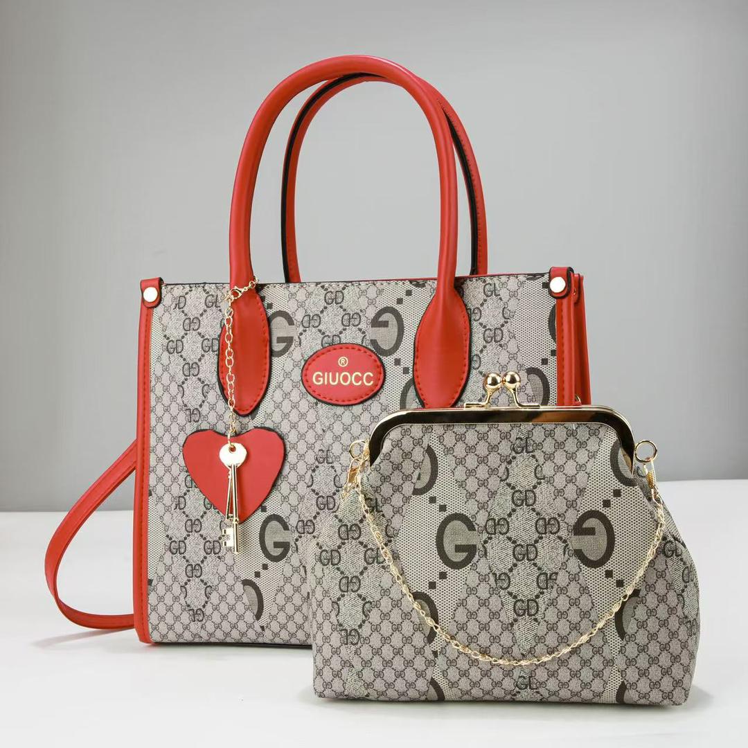 ⭐ MEGA OFFER ⭐ - 2-in-1 Women's Fashionable Handbag, Large, Lightweight, Stylish PU Leather/Fabric, Durable, Daily, Work, Travel, Shopping