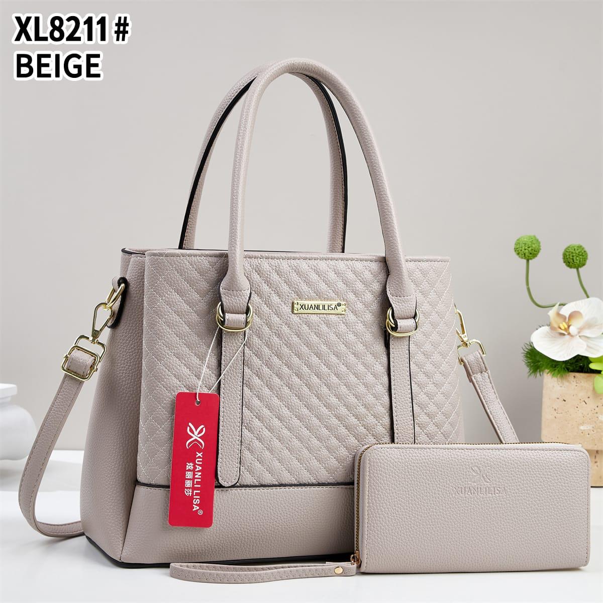 ⚡ FLASH OFFER ⚡ - 2-in-1 Women's Fashionable Handbag, Large, Lightweight, Stylish PU Leather/Fabric, Durable, Daily, Work, Travel, Shopping