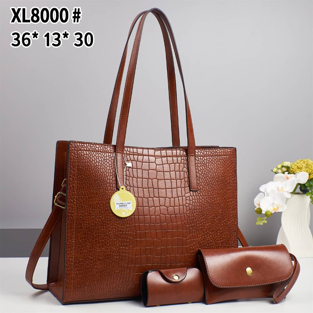 ⏰ TIME LIMITED OFFER ⏰ - 3-in-1 Women's Fashionable Handbags, Large, Lightweight, Stylish PU Leather/Fabric, Durable, Daily, Work, Travel, Shopping