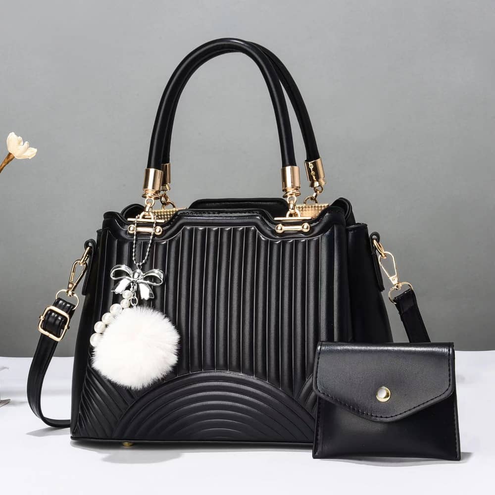 ⚡ INSTANT OFFER ⚡ - 2 in 1 Women's Fashionable Handbags, Large, Stylish, Lightweight PU Leather/Fabric, Durable, Modern, Daily, Travel