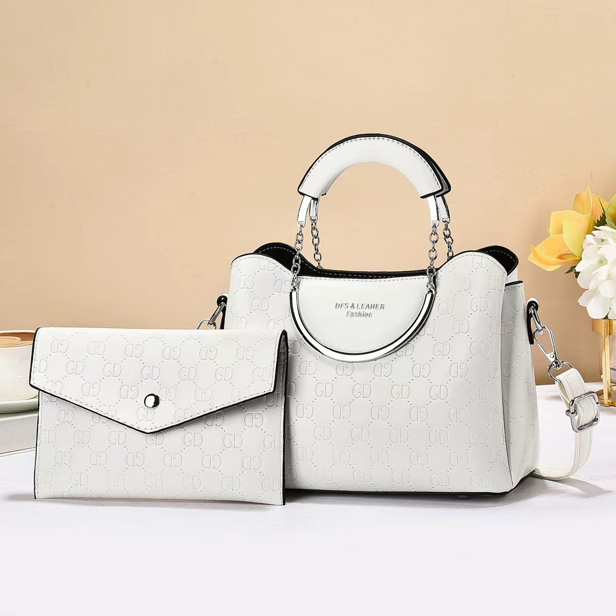 🛍️ DAILY OFFER 🛍️ - 2 in 1 Women's Fashionable Handbags, Large, Stylish, Lightweight PU Leather/Fabric, Durable, Modern, Daily, Travel