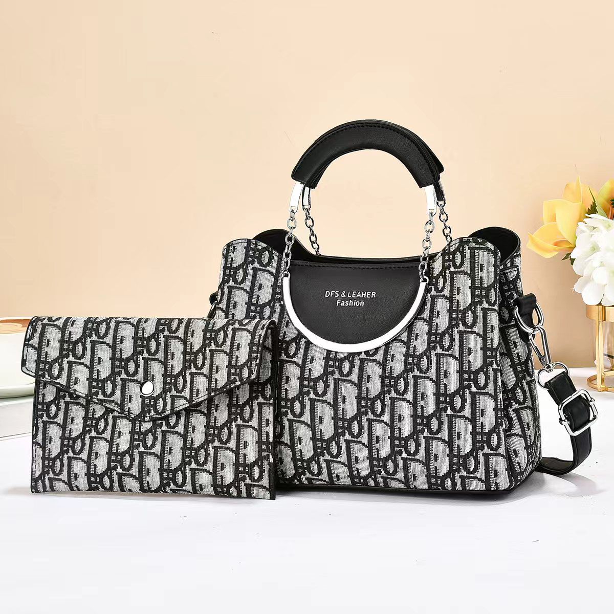 🛍️ DAILY OFFER 🛍️ - 2 in 1 Women's Fashionable Handbags, Large, Stylish, Lightweight PU Leather/Fabric, Durable, Modern, Daily, Travel