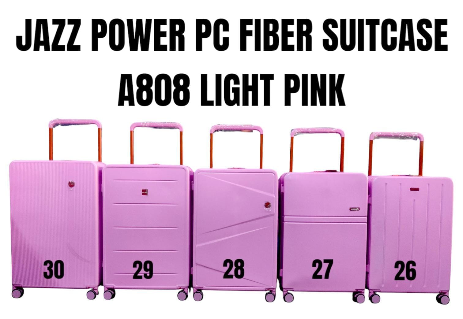 ⭐ SPECIAL DEAL OFFER ⭐ - JAZZ POWER PC Suitcase 26-30 Inch, Anti-Theft Double Zipper, Expandable, Durable Travel Luggage for All Sizes