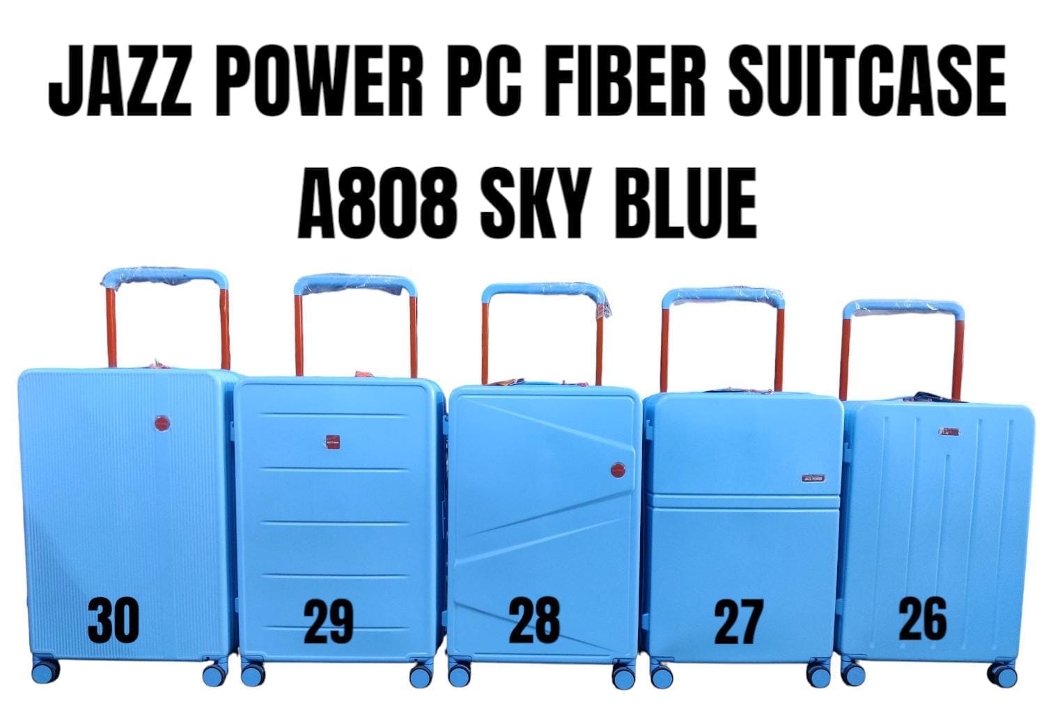 ⭐ SPECIAL DEAL OFFER ⭐ - JAZZ POWER PC Suitcase 26-30 Inch, Anti-Theft Double Zipper, Expandable, Durable Travel Luggage for All Sizes