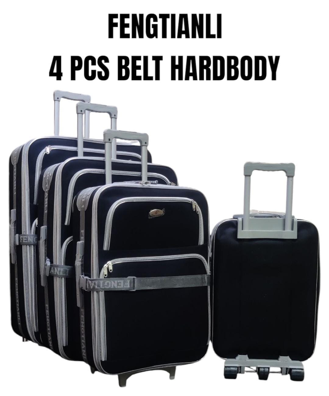 💥 DISCOUNT OFFER 💥 - 4 pc ABS + Polycarbonate Fiber Suitcase Set, Lightweight, Durable, Travel-Ready, High-Quality