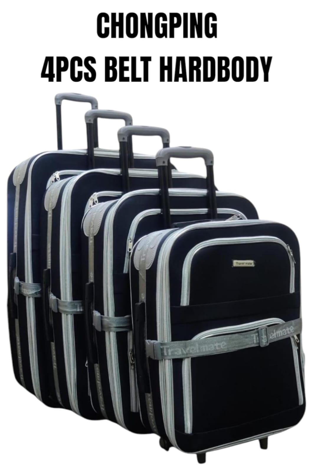 💥 DISCOUNT OFFER 💥 - 4 pc ABS + Polycarbonate Fiber Suitcase Set, Lightweight, Durable, Travel-Ready, High-Quality