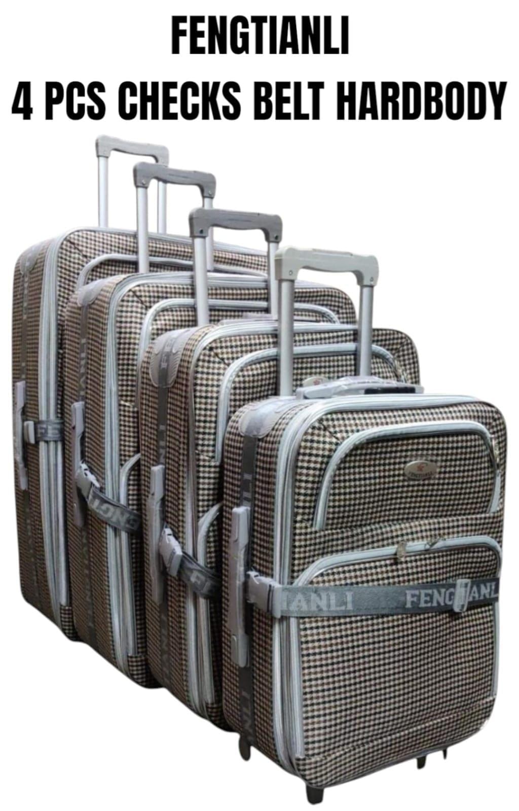 💥 DISCOUNT OFFER 💥 - 4 pc ABS + Polycarbonate Fiber Suitcase Set, Lightweight, Durable, Travel-Ready, High-Quality