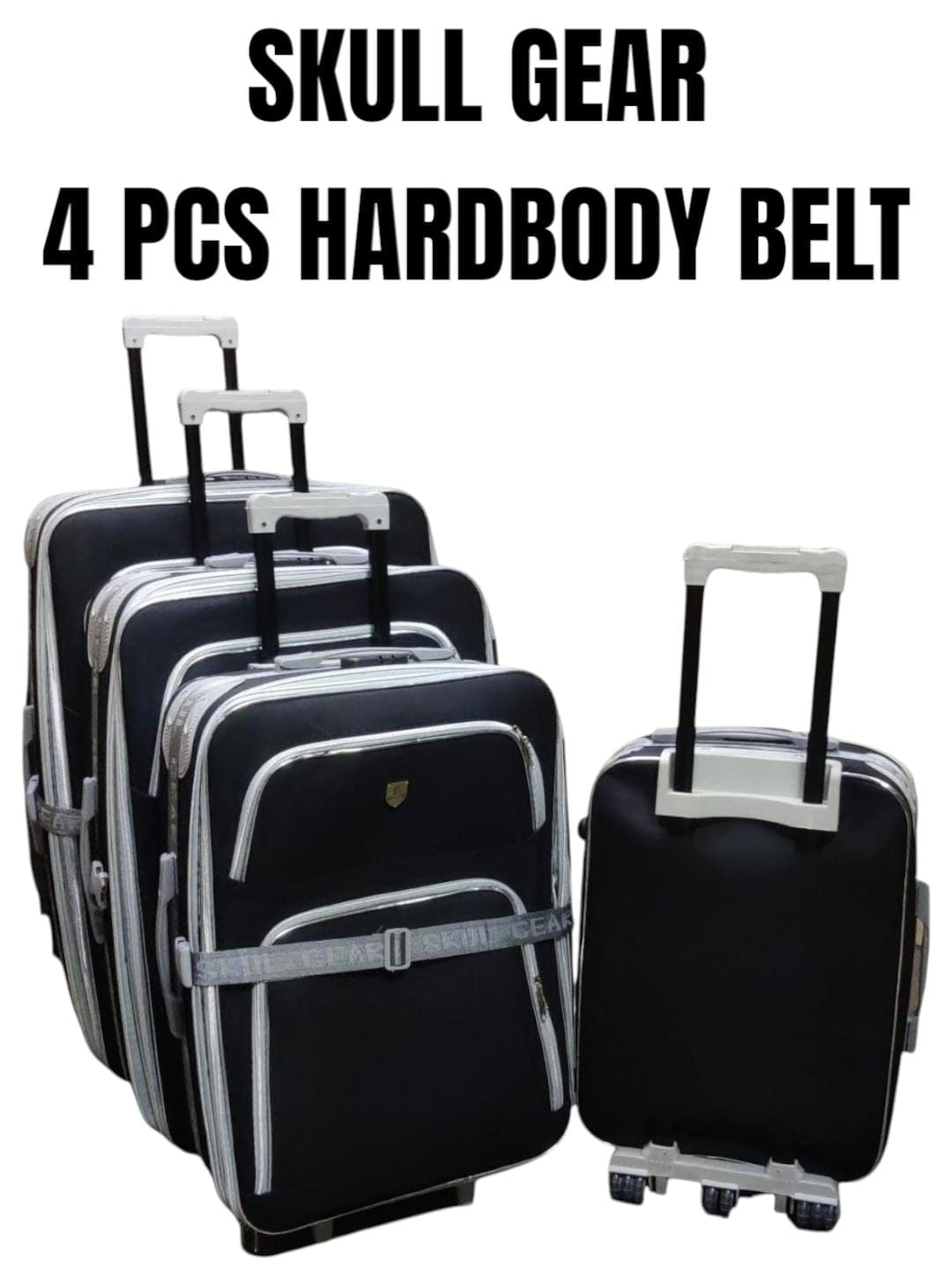 💥 DISCOUNT OFFER 💥 - 4 pc ABS + Polycarbonate Fiber Suitcase Set, Lightweight, Durable, Travel-Ready, High-Quality