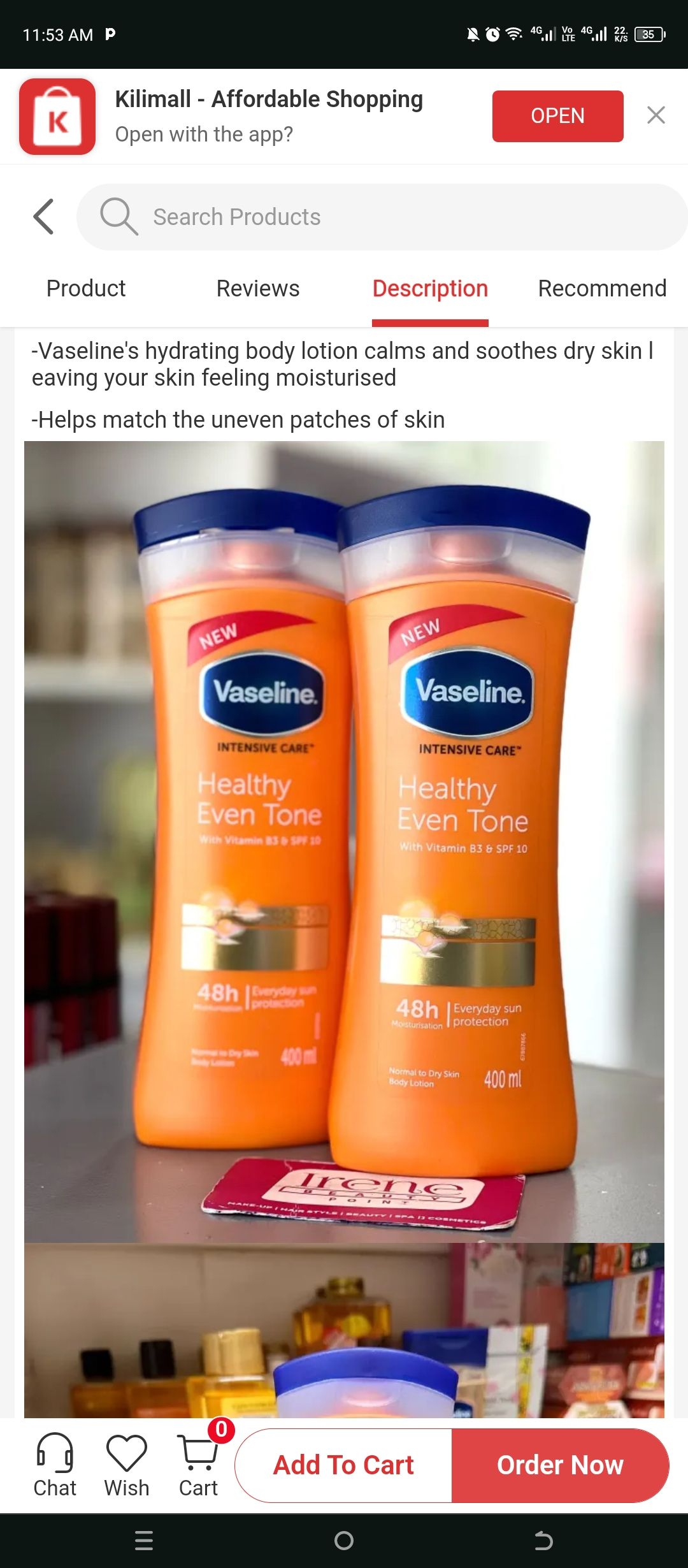Vaseline Body Lotion -400ml