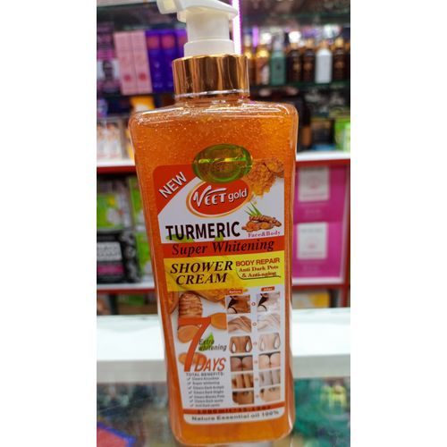VEET GOLD TURMERIC SHOWER GEL CREAM- Exfoliates, Cleans, Removes Dark Knuckles & Black Spots & Smooths