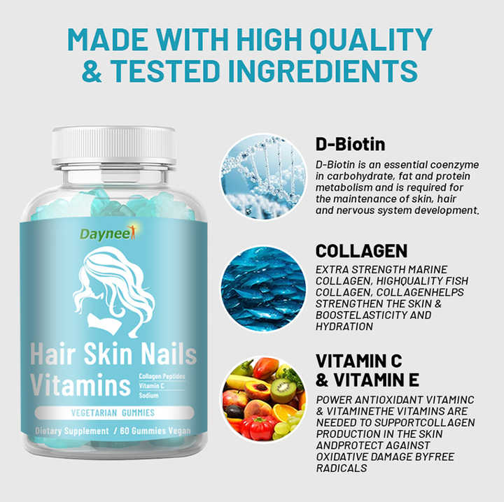 Hair, Skin and Nails Vitamin Gummies