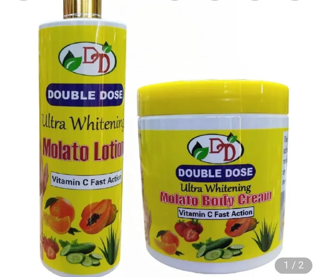 Molato Double Dose Vitamin C Fast Action ultra whitening Body Lotion+ Cream.