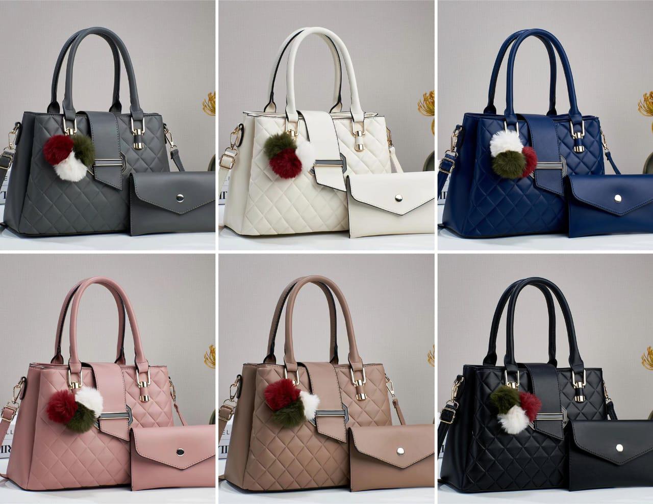 2in1 Classic Trendy Ladies Handbag Women Shoulder Bag Strap Adjustable Fashion Bag Zipper Closure Girls Crossbody Bag with Purse or Wallet and Sling Bag