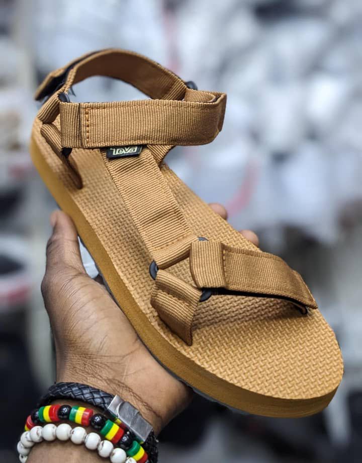 Quality Sandals Men's Summer New Slides and Slippers Teva Men's Sandals Adult Beach Open Shoes Non-slip Open-toe Sandals