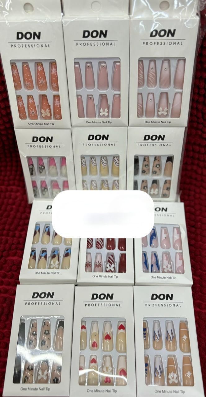 24 pcs Ombre French Long Luxury Press On Ballerina Coffin Nails Acrylic Stickons