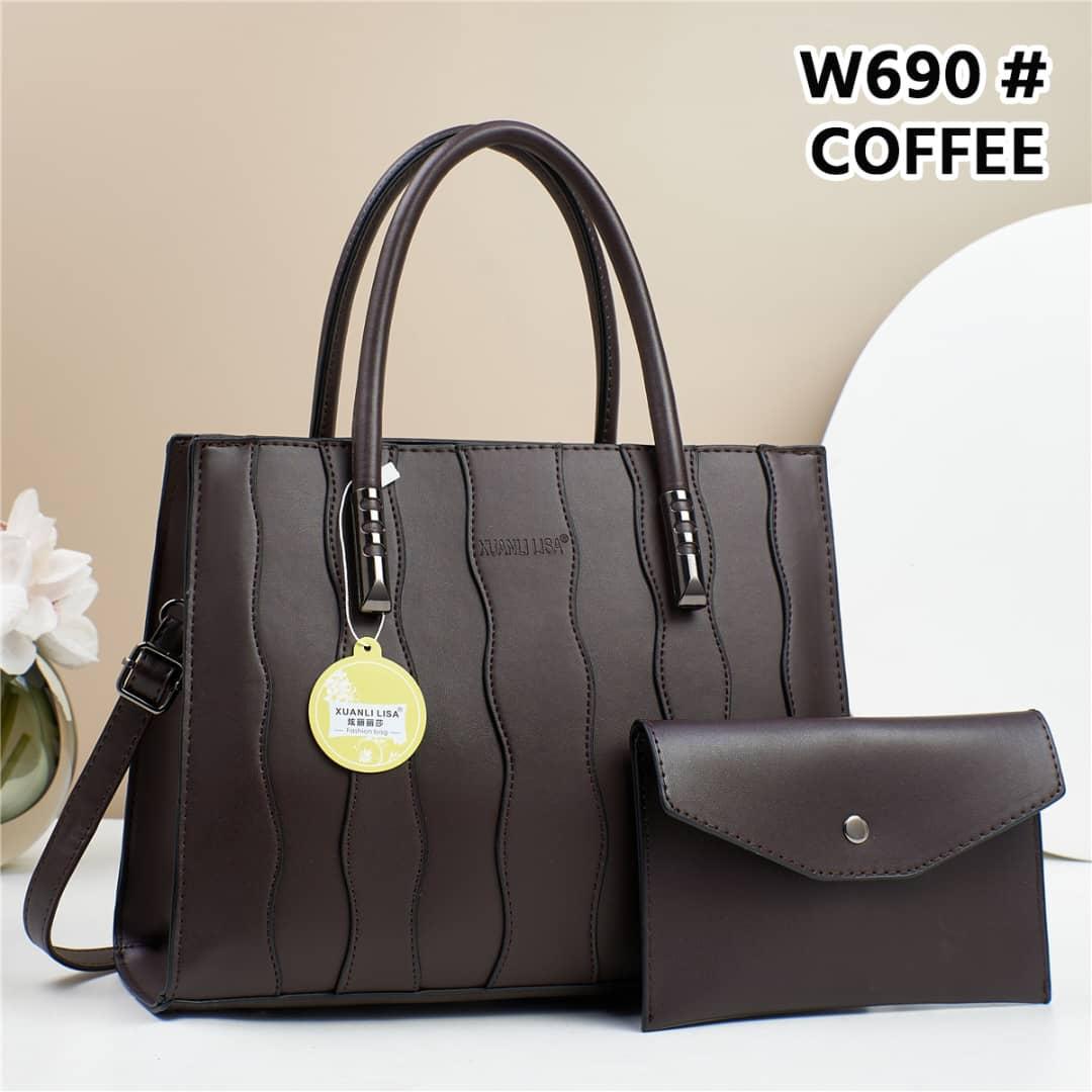 2in1 Classic Trendy Ladies Handbag Women Shoulder Bag Strap Adjustable Fashion Bag Zipper Closure Girls Crossbody Bag with Purse or Wallet Bag