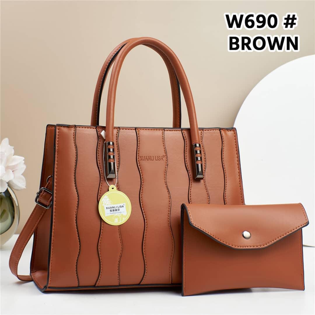 2in1 Classic Trendy Ladies Handbag Women Shoulder Bag Strap Adjustable Fashion Bag Zipper Closure Girls Crossbody Bag with Purse or Wallet Bag