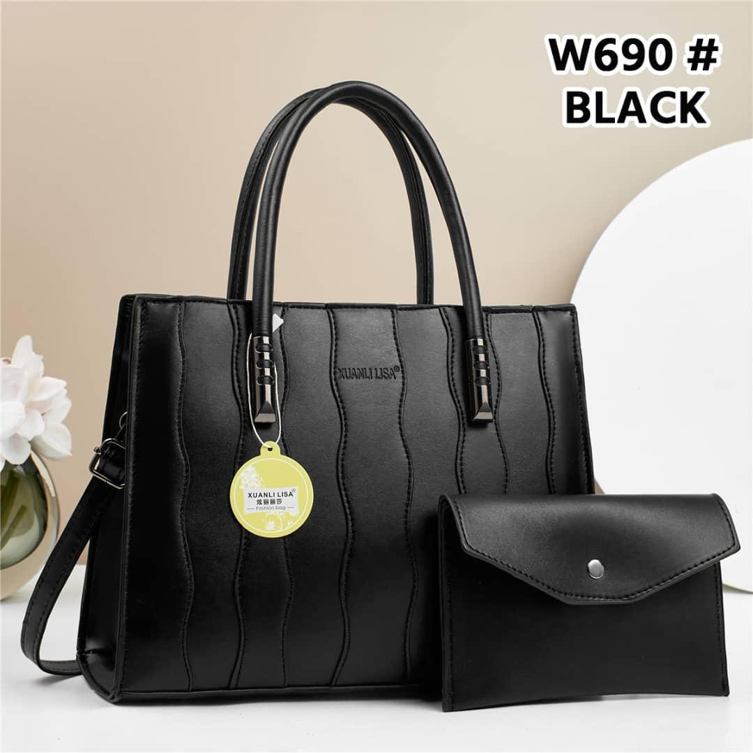 2in1 Classic Trendy Ladies Handbag Women Shoulder Bag Strap Adjustable Fashion Bag Zipper Closure Girls Crossbody Bag with Purse or Wallet Bag