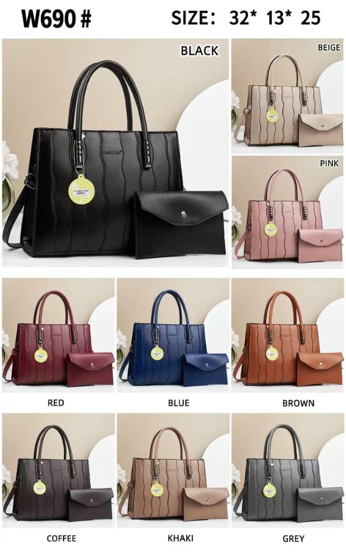 2in1 Classic Trendy Ladies Handbag Women Shoulder Bag Strap Adjustable Fashion Bag Zipper Closure Girls Crossbody Bag with Purse or Wallet Bag
