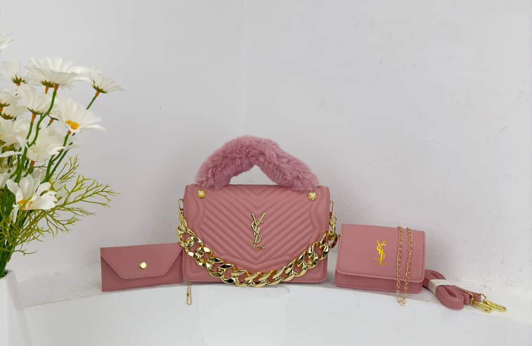 3in1 Classic Ladies Handbag Women Sling Bag Purse, Clutch, Wallet Bag