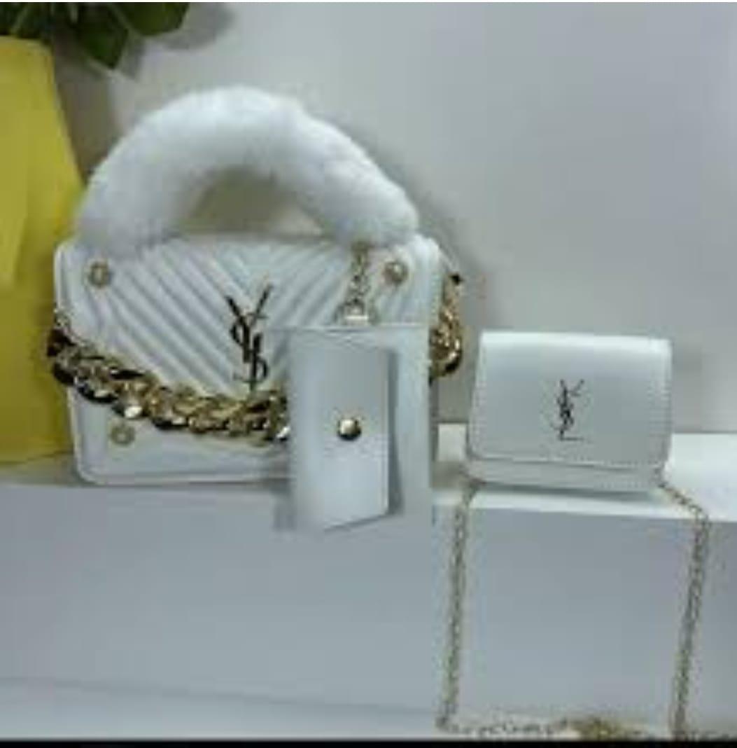 3in1 Classic Ladies Handbag Women Sling Bag Purse, Clutch, Wallet Bag