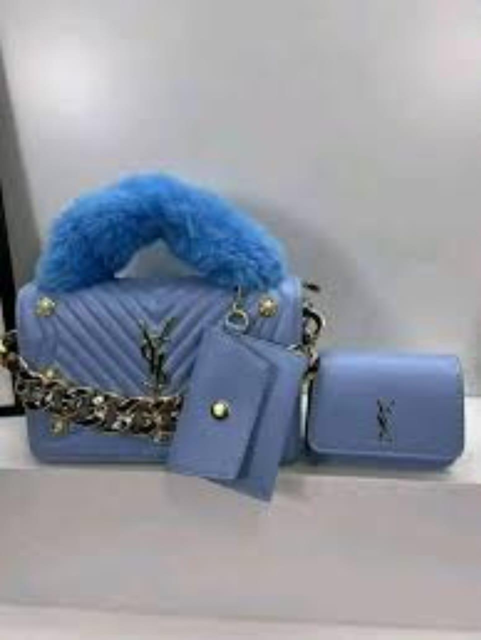 3in1 Classic Ladies Handbag Women Sling Bag Purse, Clutch, Wallet Bag