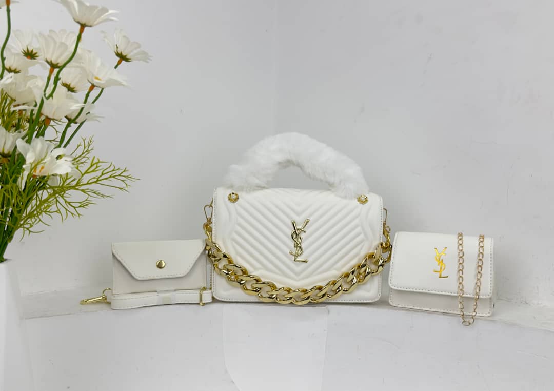 3in1 Classic Ladies Handbag Women Sling Bag Purse, Clutch, Wallet Bag
