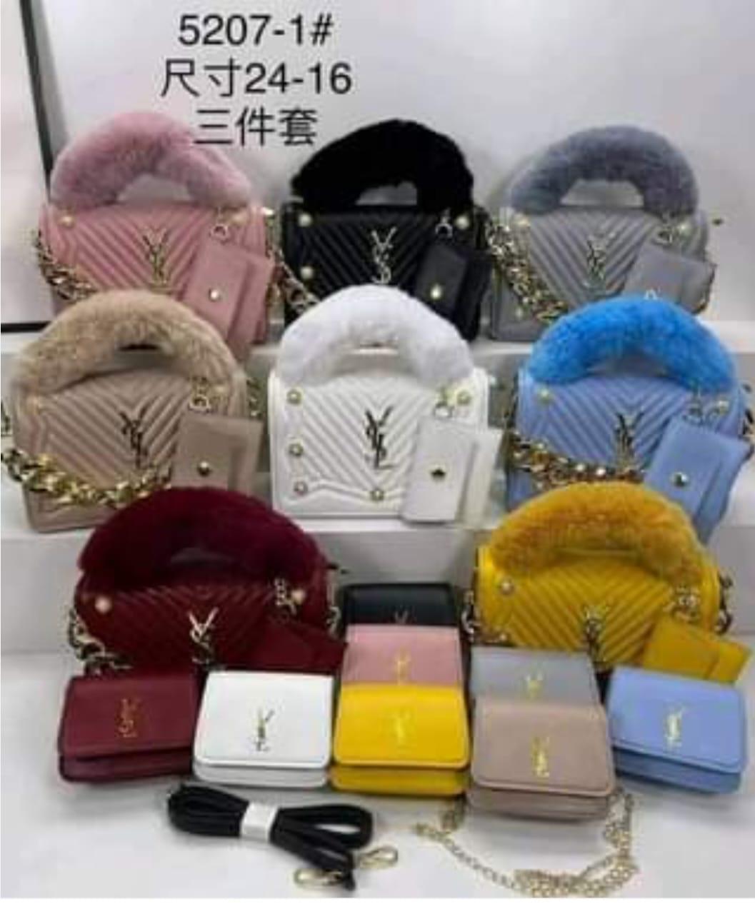 3in1 Classic Ladies Handbag Women Sling Bag Purse, Clutch, Wallet Bag