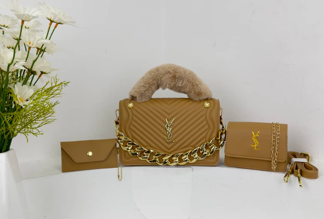 3in1 Classic Ladies Handbag Women Sling Bag Purse, Clutch, Wallet Bag
