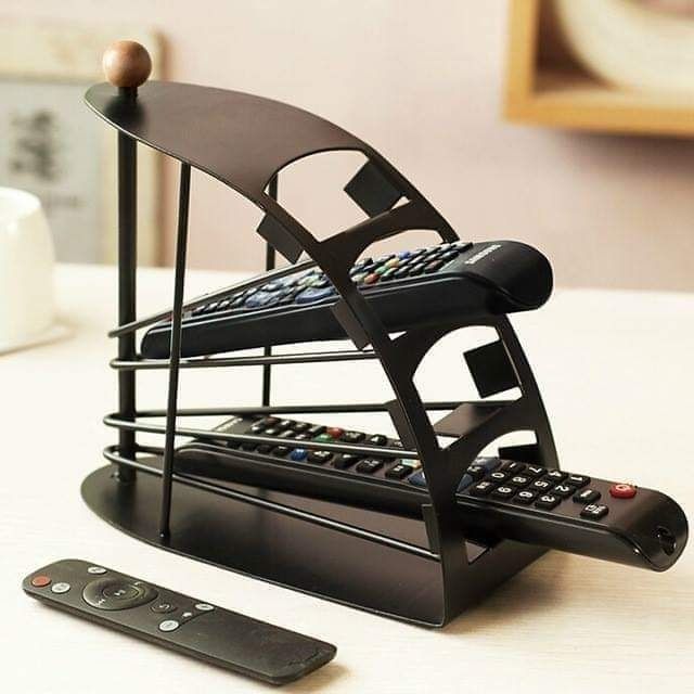 Metallic TV Remote Control Steel Organizer Table Top Remote Holder
