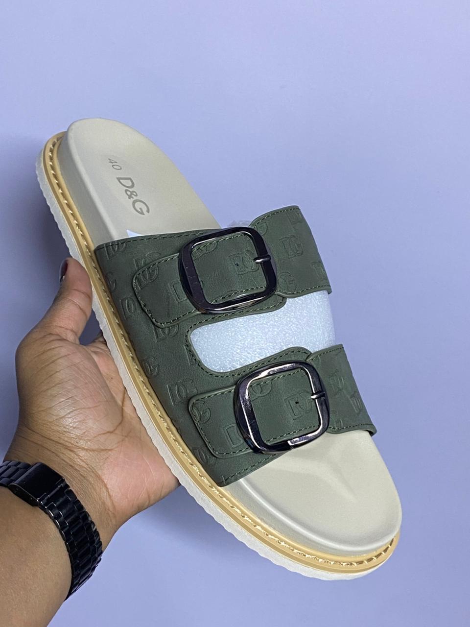 Quality Dolce & Gabbana Sandals Men's Summer Slides Rubber Sole New Sandals and Slippers Men's Sandals Adult Beach Open Shoes Non-slip Open-toe Sandals