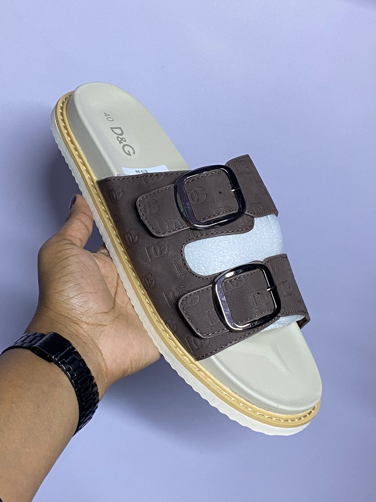 Quality Dolce & Gabbana Sandals Men's Summer Slides Rubber Sole New Sandals and Slippers Men's Sandals Adult Beach Open Shoes Non-slip Open-toe Sandals