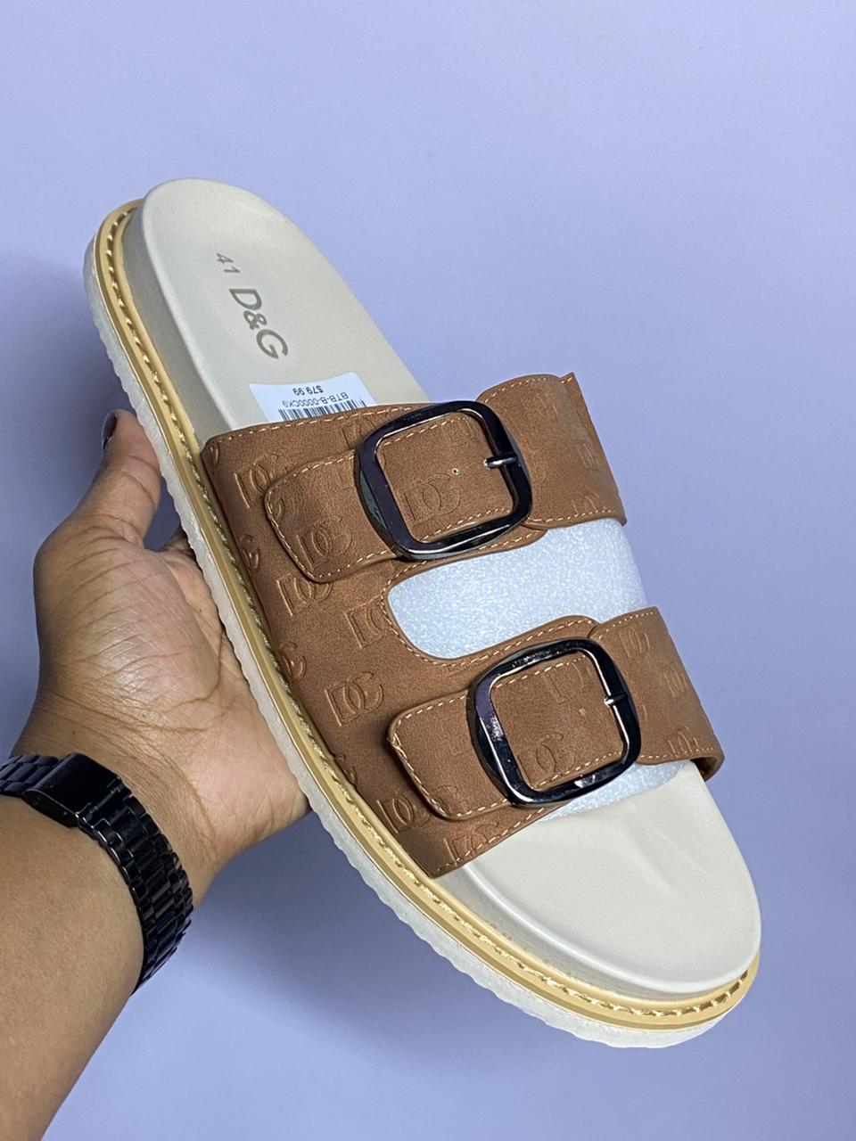 Quality Dolce & Gabbana Sandals Men's Summer Slides Rubber Sole New Sandals and Slippers Men's Sandals Adult Beach Open Shoes Non-slip Open-toe Sandals