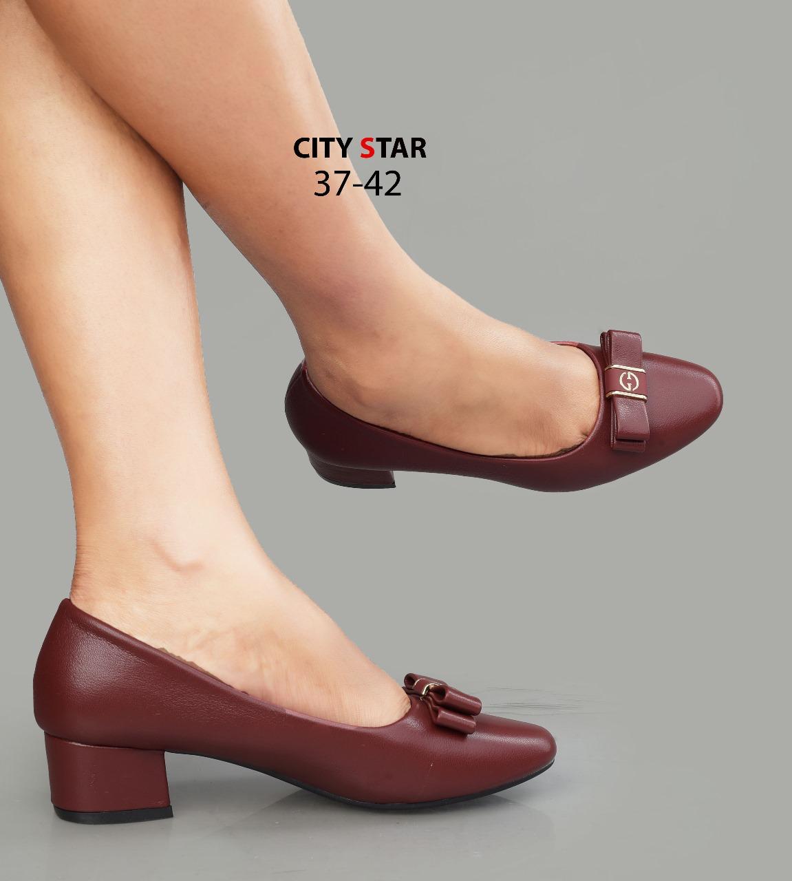 Comfortable Quality Leather Durable Official Classy Loafer Low Wedges Chunky Block Heels ladies/women shoes Mom Shoes