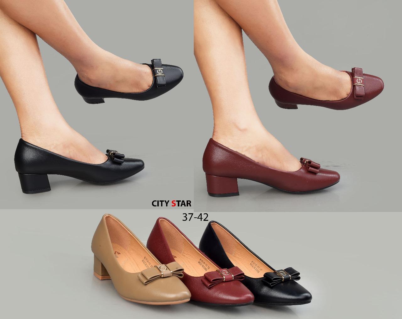 Comfortable Quality Leather Durable Official Classy Loafer Low Wedges Chunky Block Heels ladies/women shoes Mom Shoes