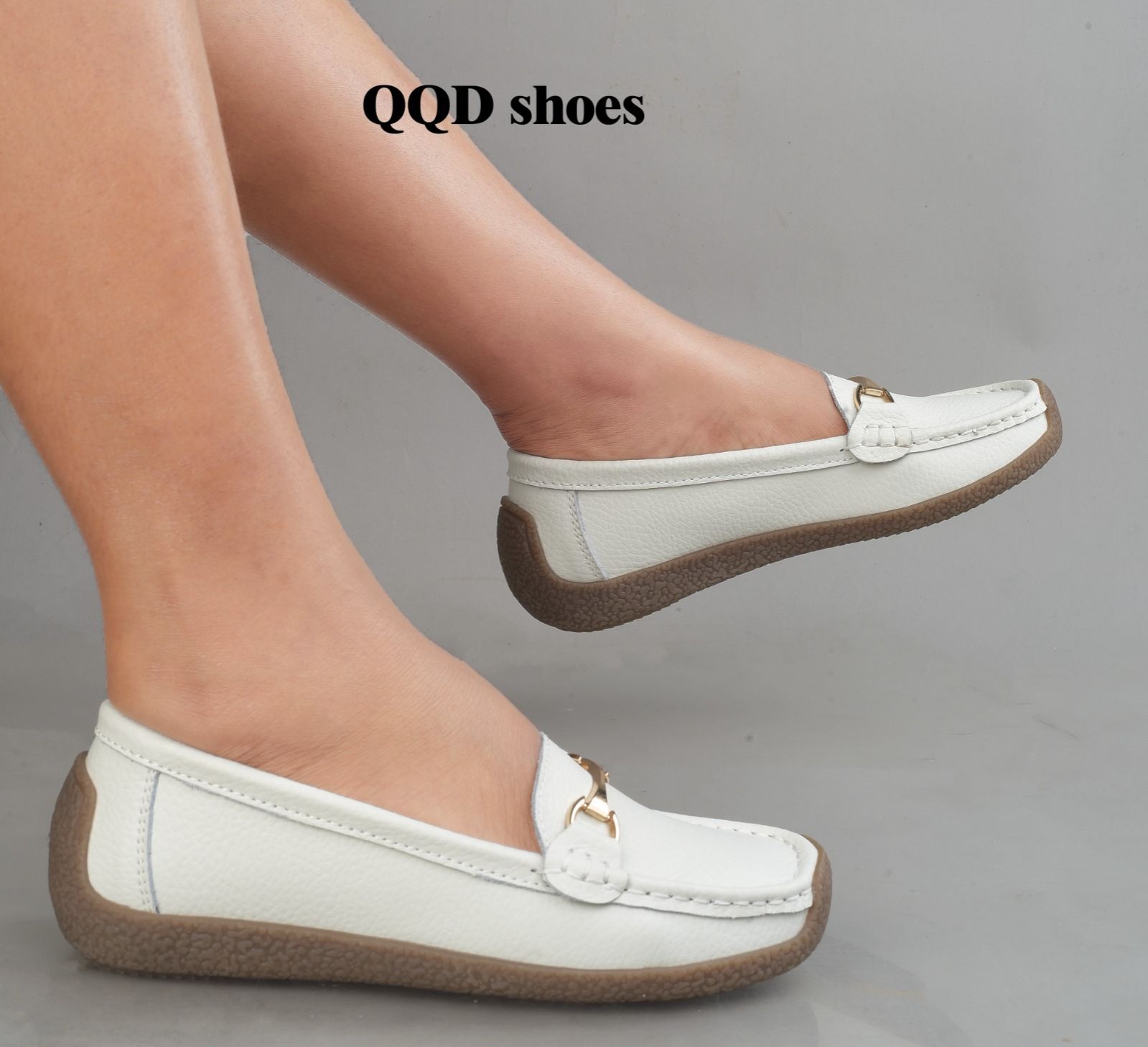 Comfortable Quality Leather Durable Official Classy Loafer Low Wedges  Heels ladies/women shoes Mom Shoes
