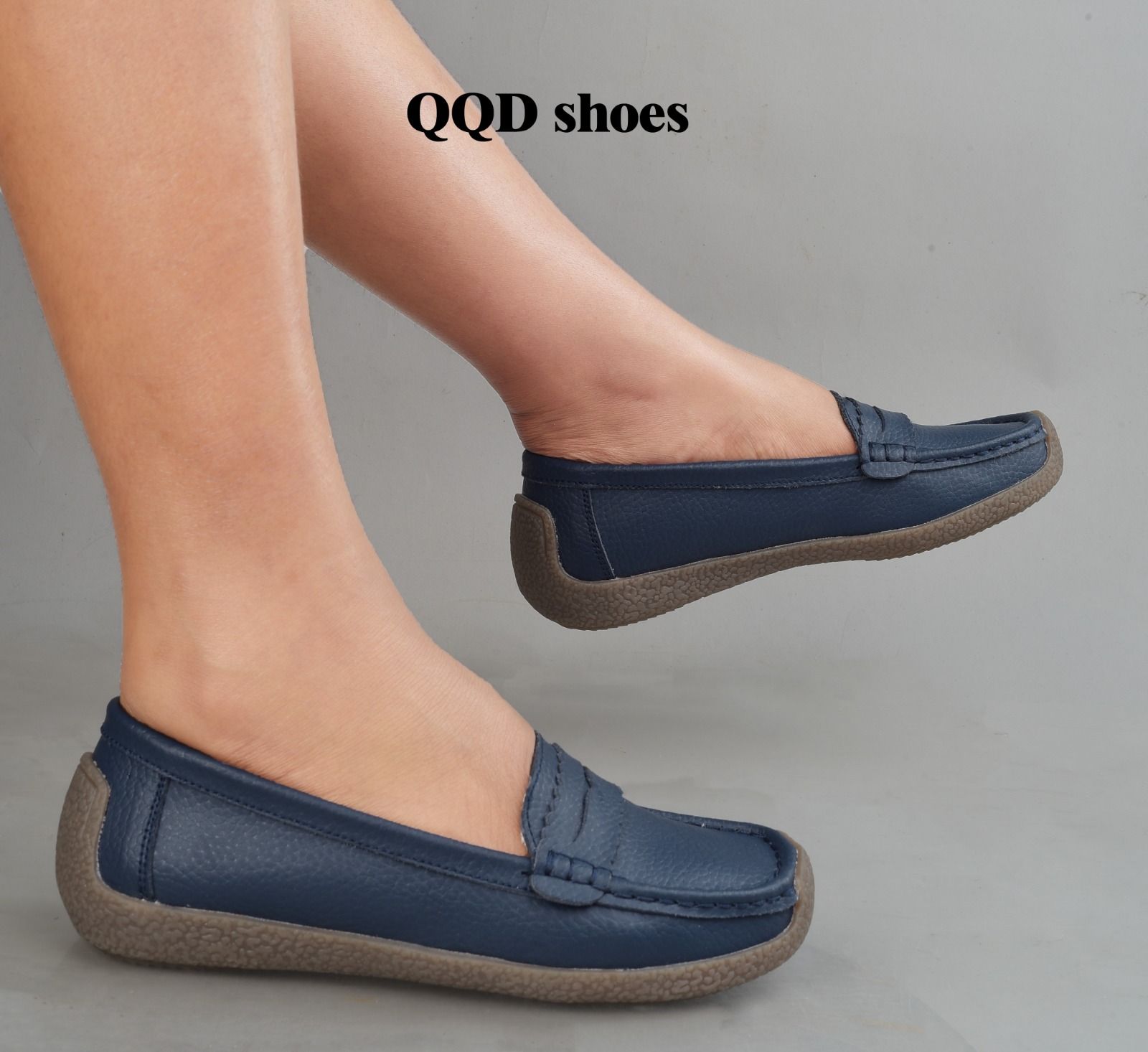 Comfortable Quality Leather Durable Official Classy Loafer Low Wedges  Heels ladies/women shoes Mom Shoes