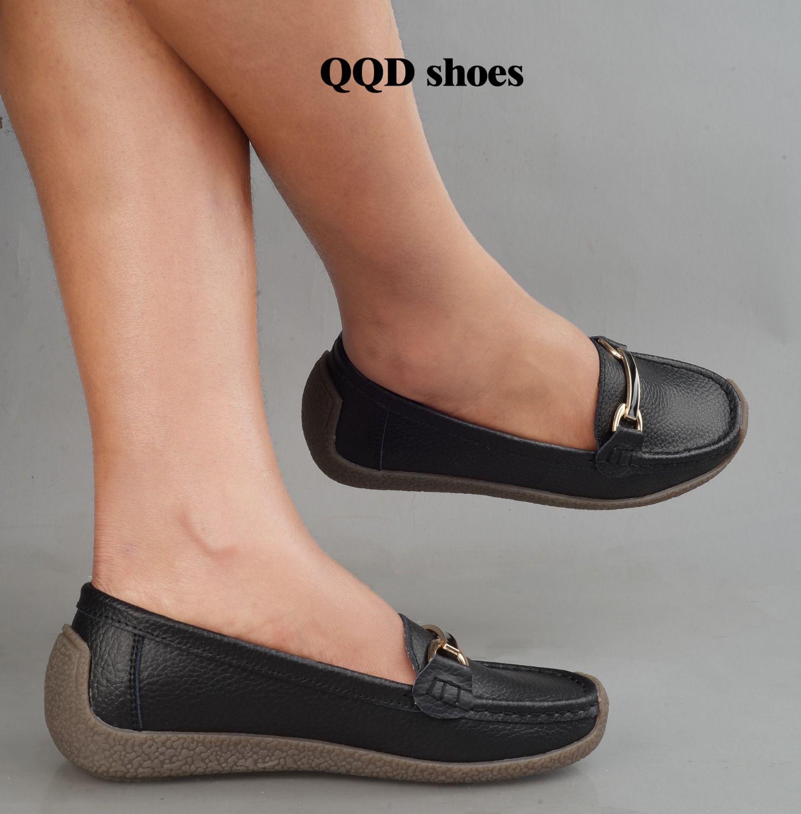 Comfortable Quality Leather Durable Official Classy Loafer Low Wedges  Heels ladies/women shoes Mom Shoes