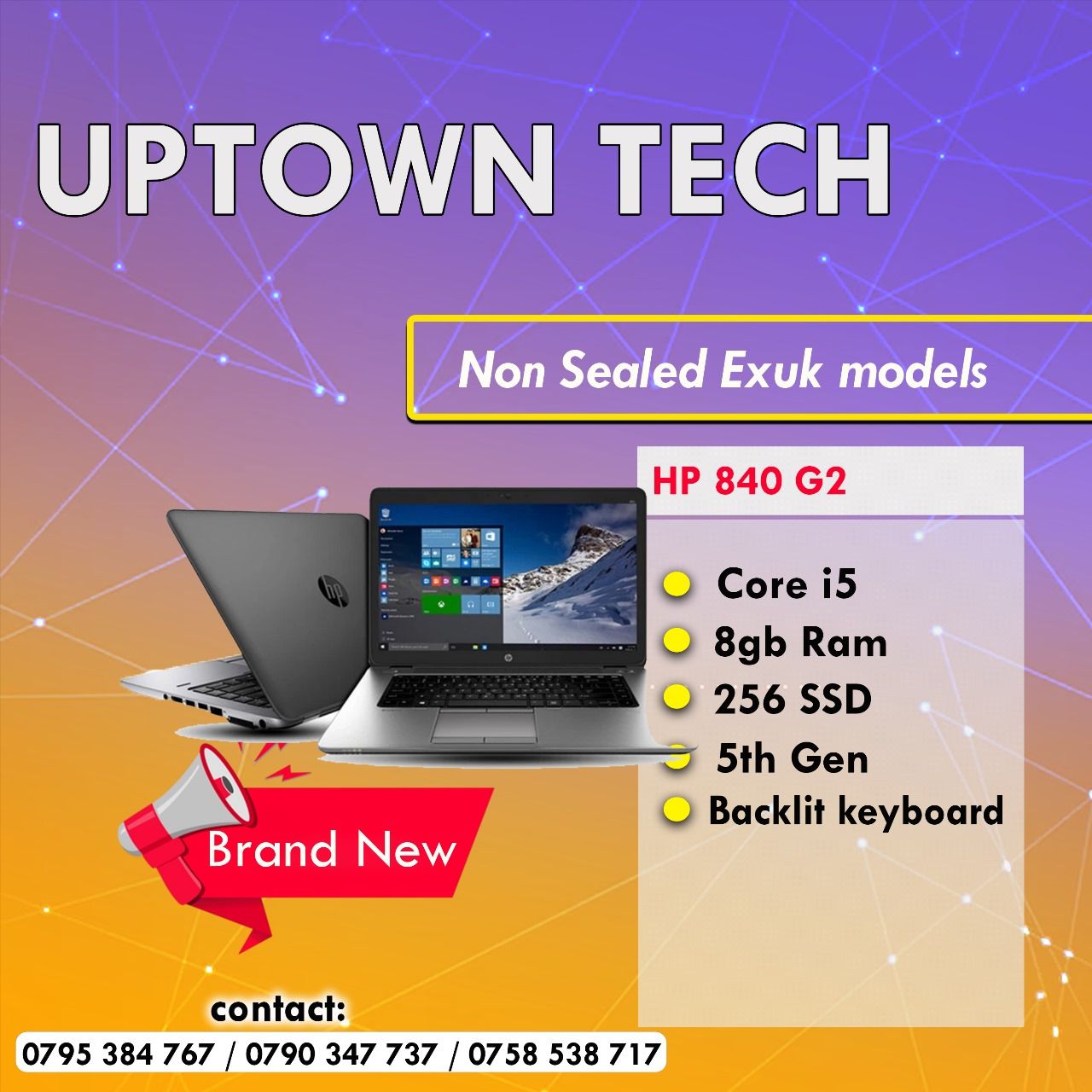 Refurbished  NEW Boxed HP EliteBook 840 G2 – i5 | 8GB RAM | *1TB(1000GB)HDD High performance laptop equipped with an Intel Core i5-5200U processor, 8GB of RAM, 1TB HDD Plus Free Mouse & Earphone