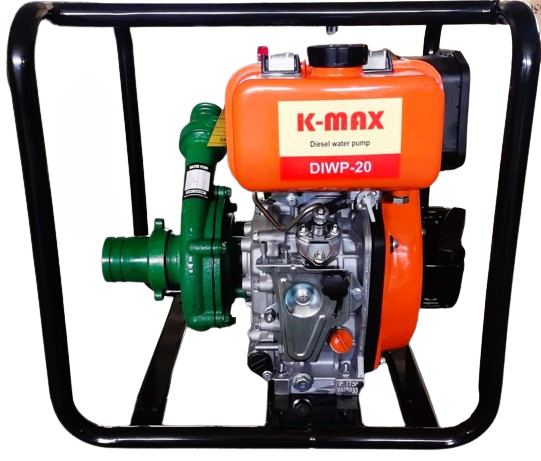 KMAX 2″ Diesel Water Pump – 7HP, 30m³/h Flow Rate, 7m Suction & 23m Lift – Heavy Duty Cast Iron Pump. Perfect for farms, irrigation, construction, and flood control. Durable, powerful, and fuel-effici