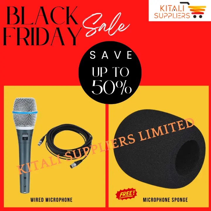 Shure Beta 87 Wired Microphone + free microphone sponge