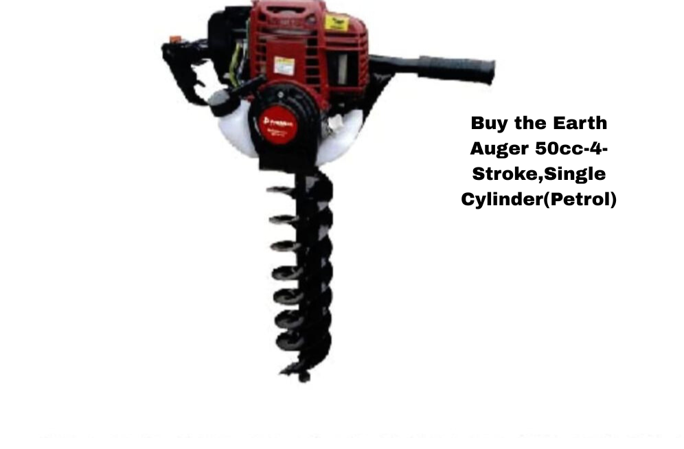 Earth Auger 4-Stroke Petrol Engine – 50cc, 1.3HP Hole Digger | Heavy-Duty Farming & Construction Tool