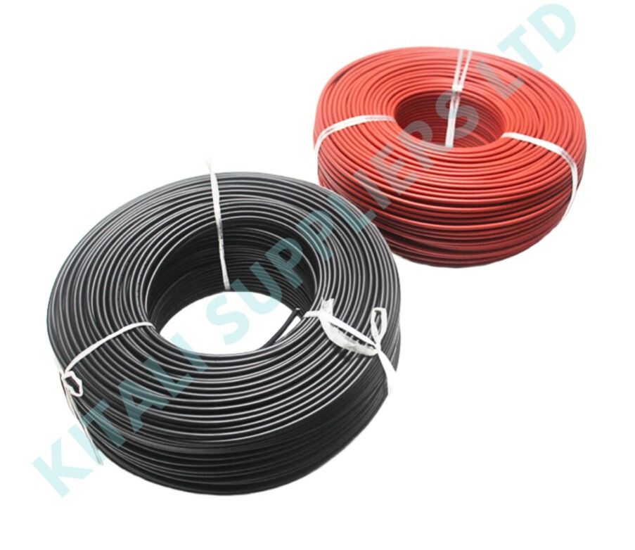 6.0mm Single Core Wiring Cable – 2 Rolls (Red & Black) | Heavy-Duty 100% Pure Copper Conductor | High Voltage & Heat Resistant Electrical Wire for Domestic & Industrial Use