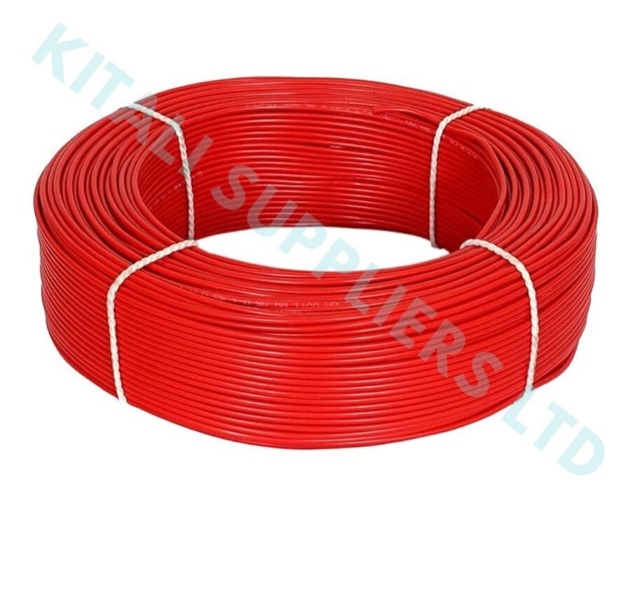 2.5mm Single Core Wiring Cable Roll (Red) – Copper Conductor, Durable PVC Insulation
