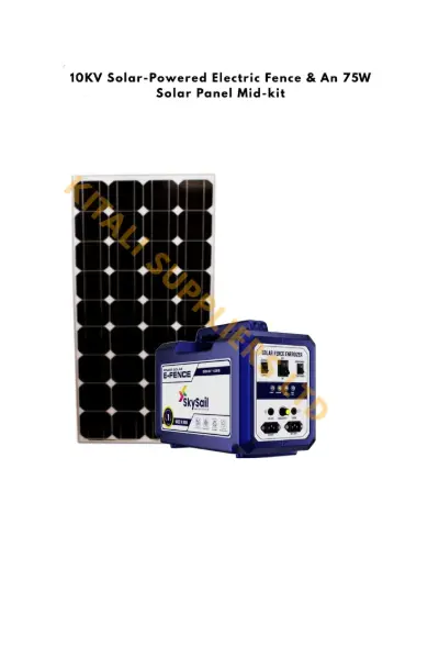 Get SkySail PLUS 75W solar electric fence kit with MPPT energizer, panel, mounts & wires. Secure your perimeter off‑grid with reliable, sustainable fencing.
