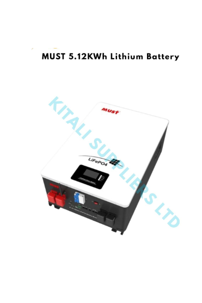 Buy the MUST 5.12 kWh Lithium Battery for efficient and reliable energy storage. Ideal for solar systems, backup power, and off-grid use. High cycle life and smart BMS included.