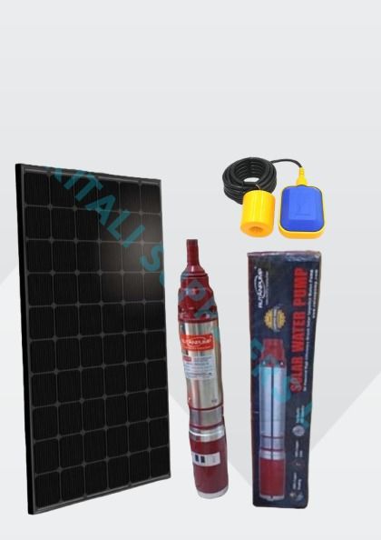 Shiyuan 600W Solar DC Submersible Pump System with 2×300W Panels, 24V 50M Lift & Float Switch