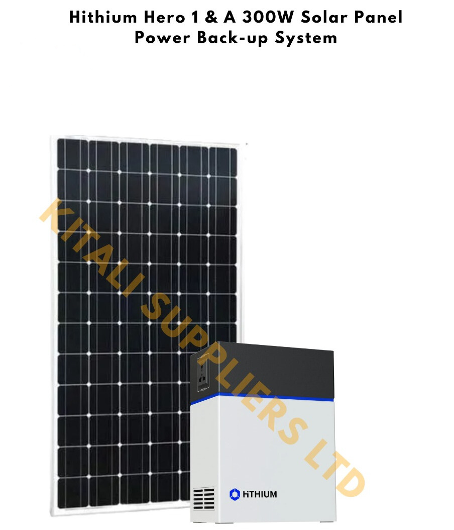 Hithium Hero 1 + 300W Solar Panel – Portable Power Backup System for Home, Camping & Emergency Use