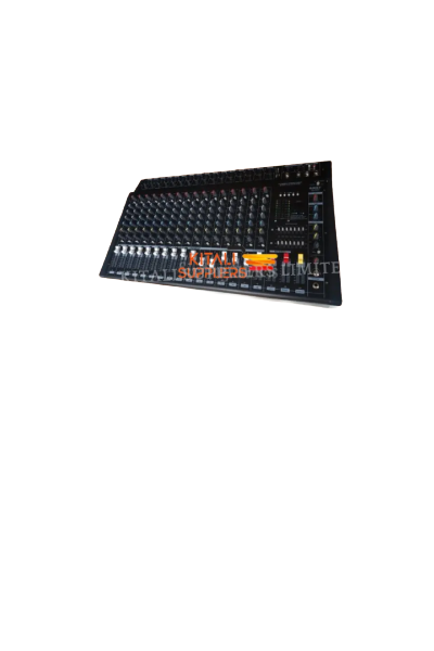 High-capacity 16-channel powered mixer with built-in amplifier, ideal for professional sound setups in concerts, studios, events, and large venues.
